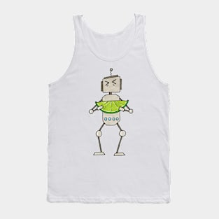 Lime Robot Tank Top